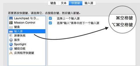 mac輸入法切換快捷鍵